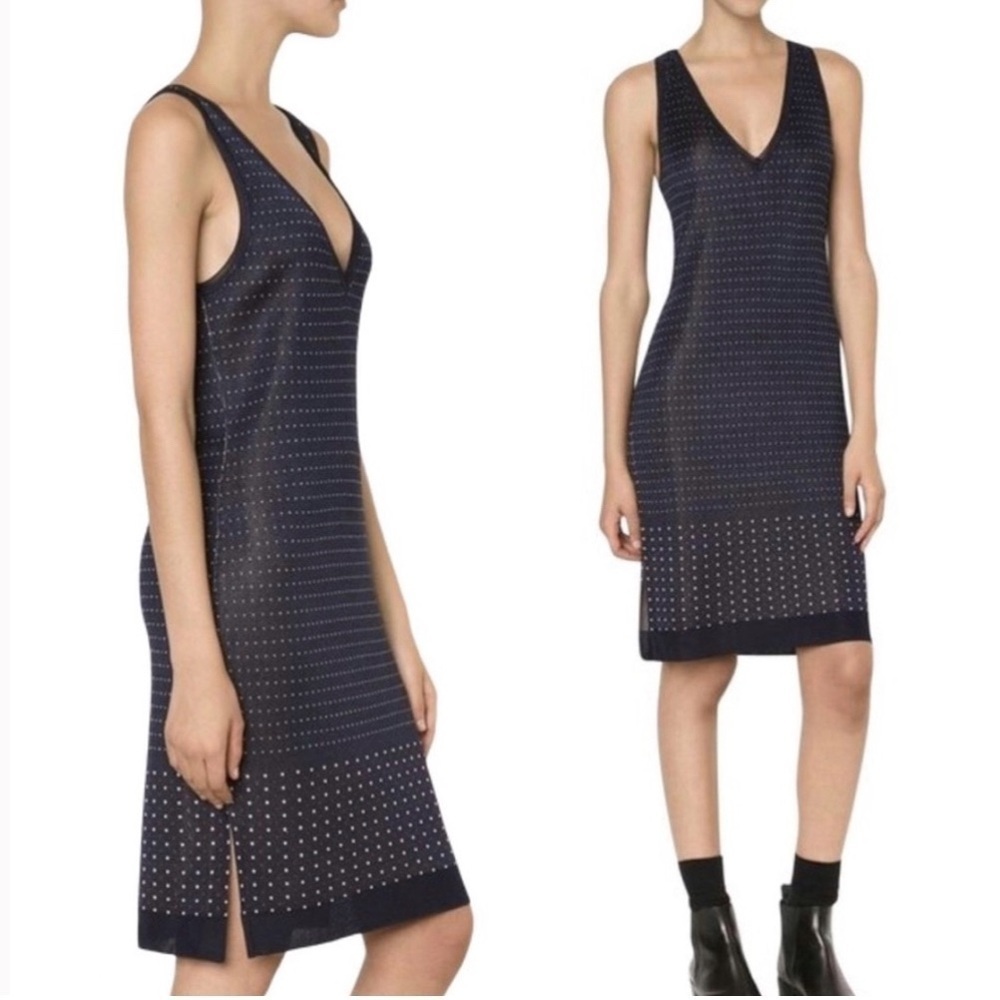 Rag & Bone Medium Abigale tank Knit dress Navy Blue (Flaw)
